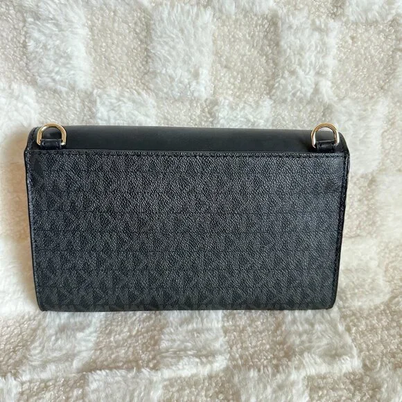 NWT! MK Michael Kors Kimberly 3 In 1 Set Black Leather Tote/Crossbody/Clutch - Picture 9 of 14